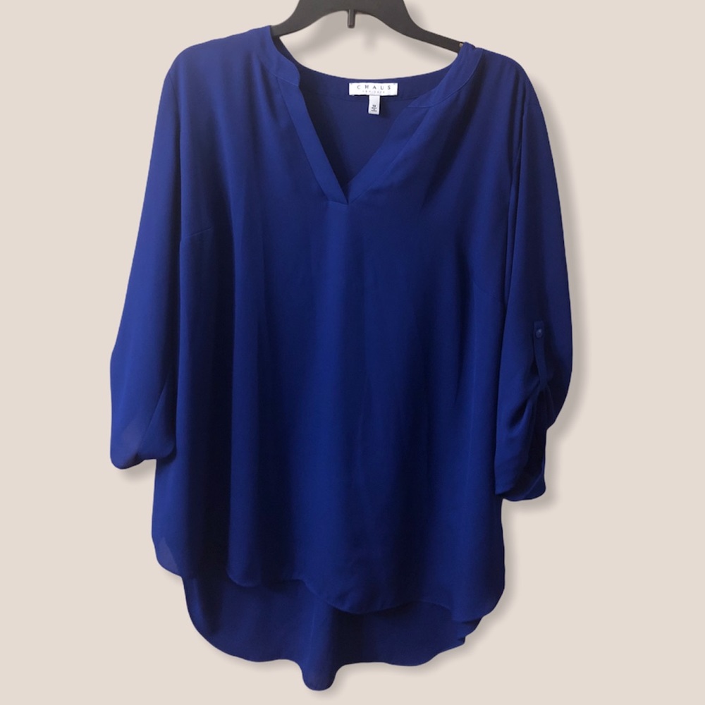 Chaus Ladies Royal Blue Blouse
